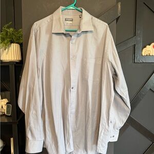 Van Heusen Flex Regular Fit Wrinkle Free Gray Dress Shirt Men’s XL 17.5 34/35